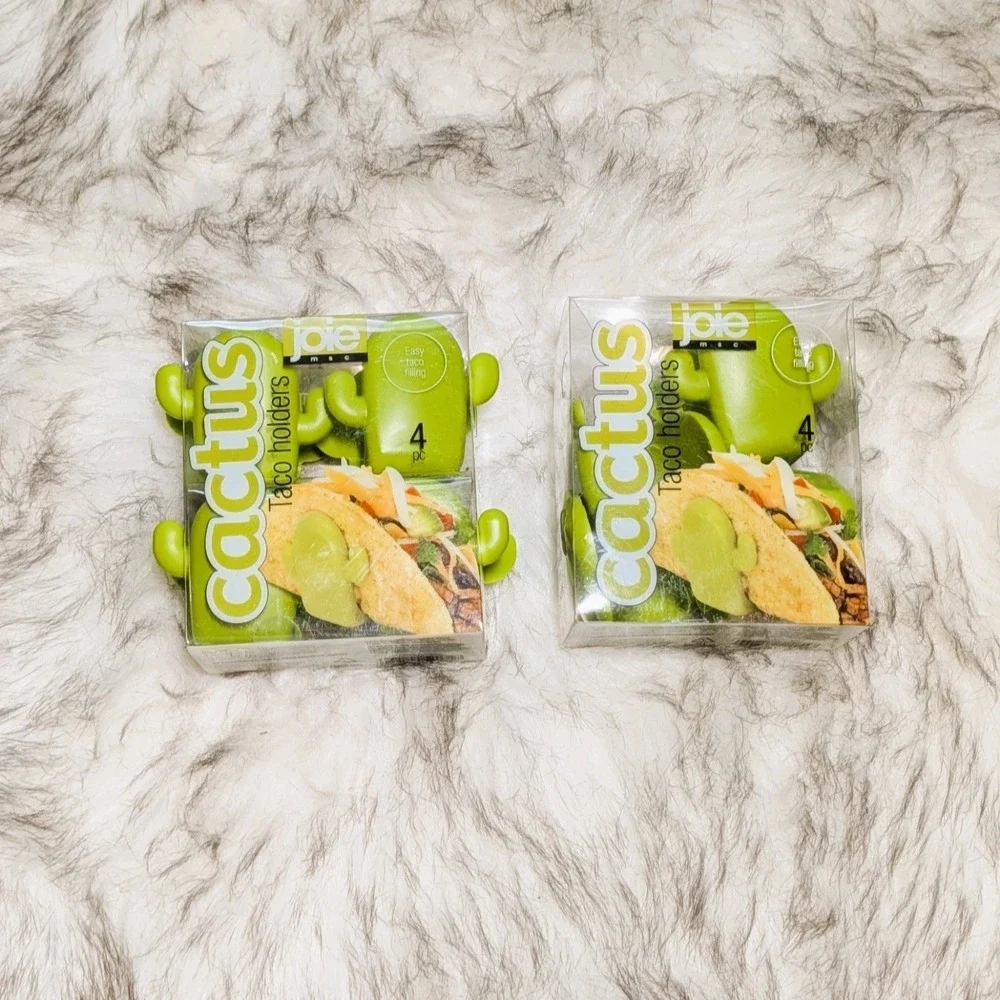 Cactus Taco Holders Two Sets of 4 Joie New Taco Tuesday Fiesta